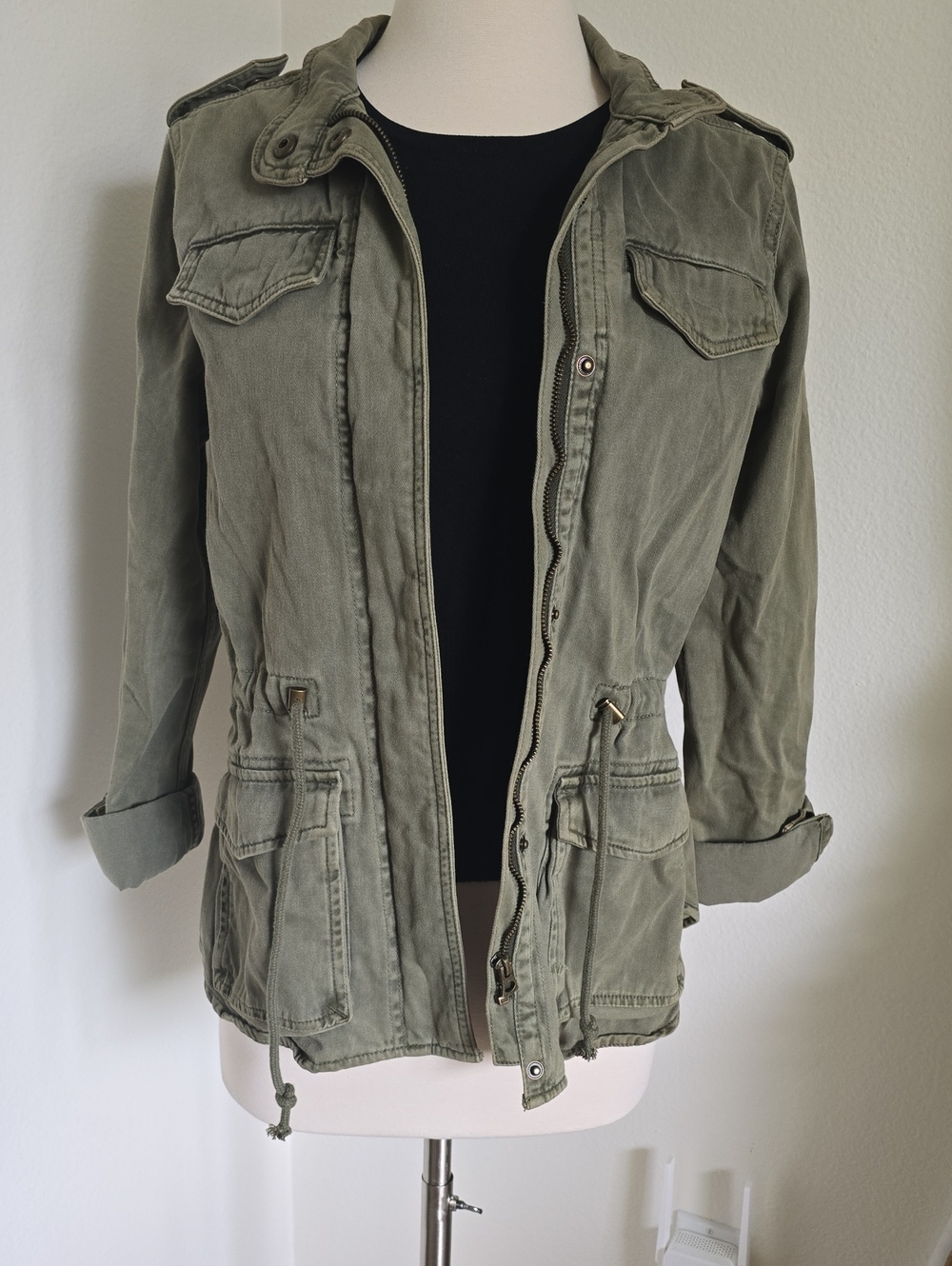 Lucky Brand Light Olive Utility Jacket for Women - Casual Lightweight Coat